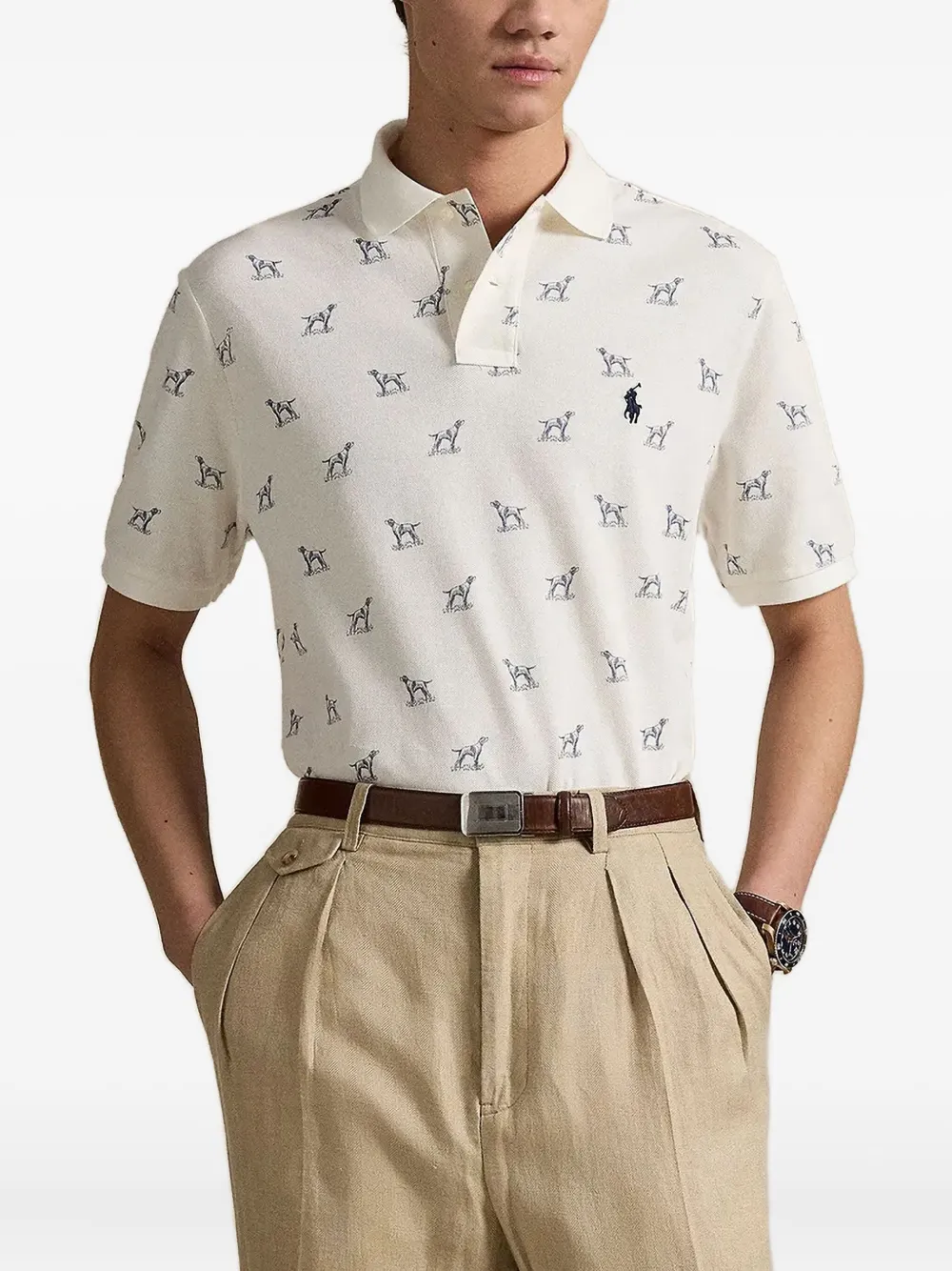 Polo Ralph Lauren プリント ポロシャツ - ホワイト Polo Ralph Lauren プリント ポロシャツ - ホワイト