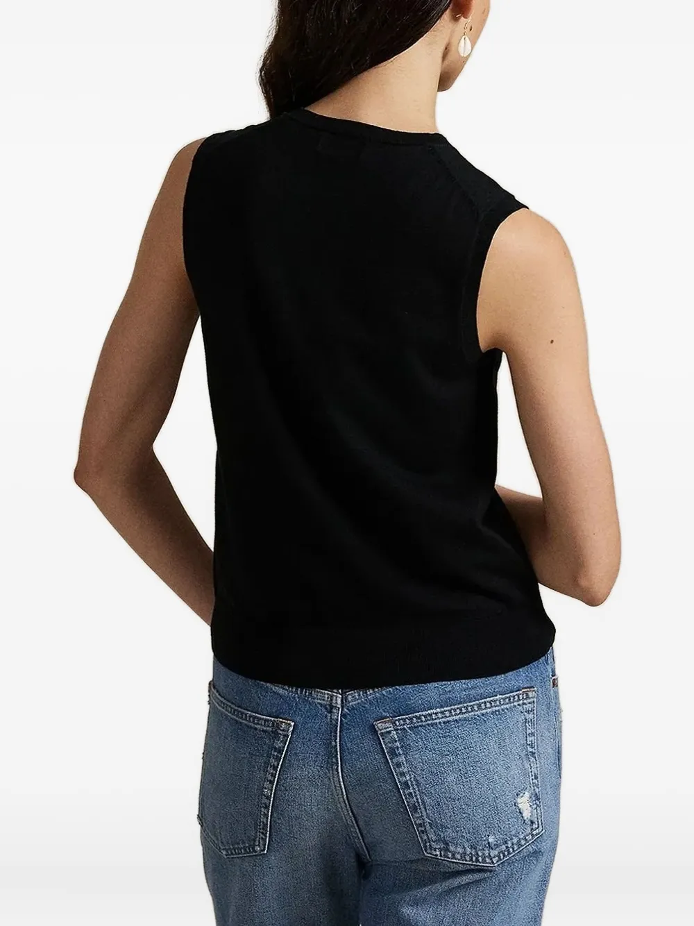 Polo Ralph Lauren Mouwloze trui met ronde hals Zwart