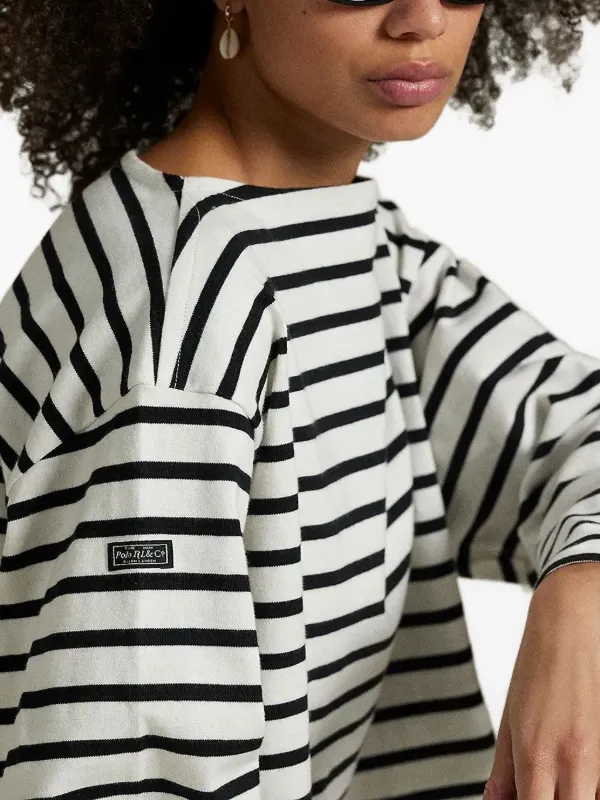 Polo Ralph Lauren Breton-stripe boat-neck Top White FARFETCH SG