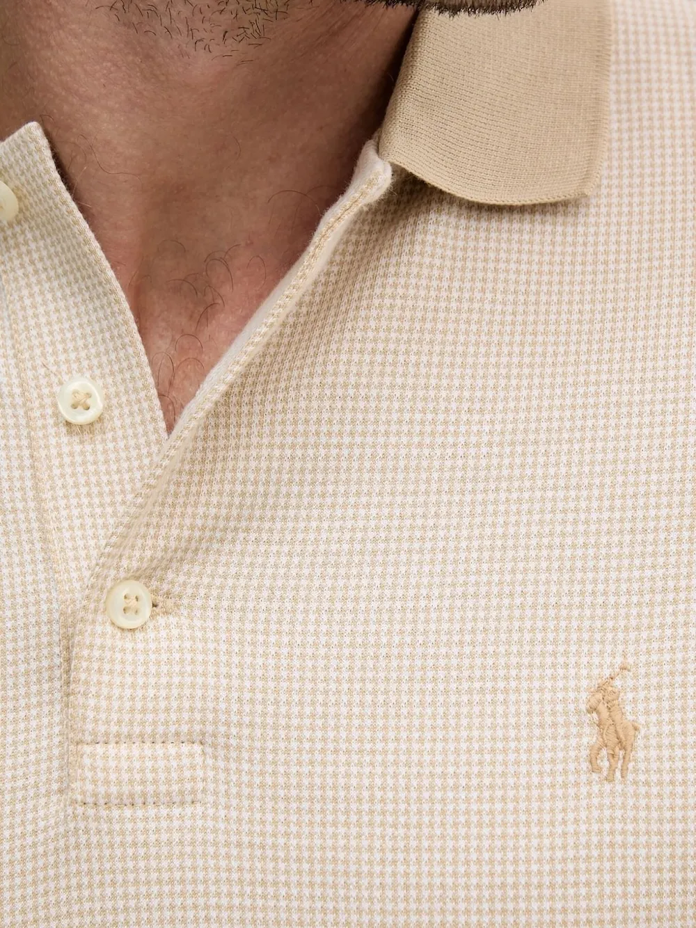 Polo Ralph Lauren Poloshirt met gingham ruit Beige