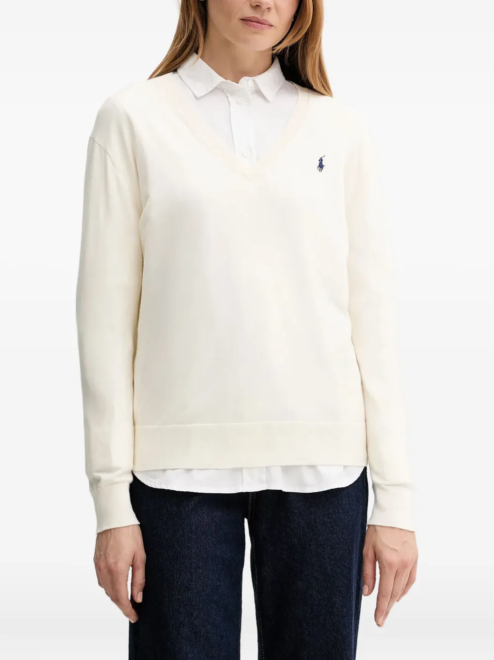 Polo Ralph Lauren Sweater met geborduurd logo Beige