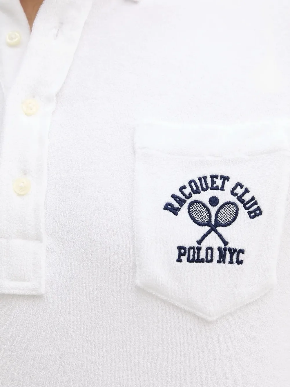 Polo Ralph Lauren Embroidered-pocket Polo Shirt In White