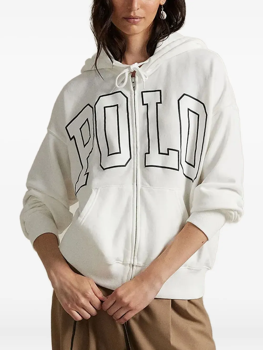 Polo Ralph Lauren Hoodie met logoprint en rits Wit