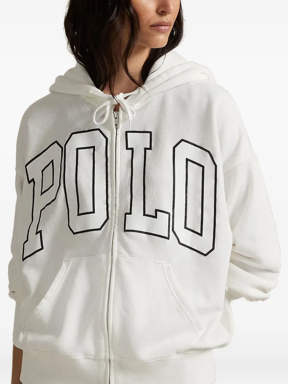 Polo Ralph Lauren Hoodie met logoprint en rits Wit
