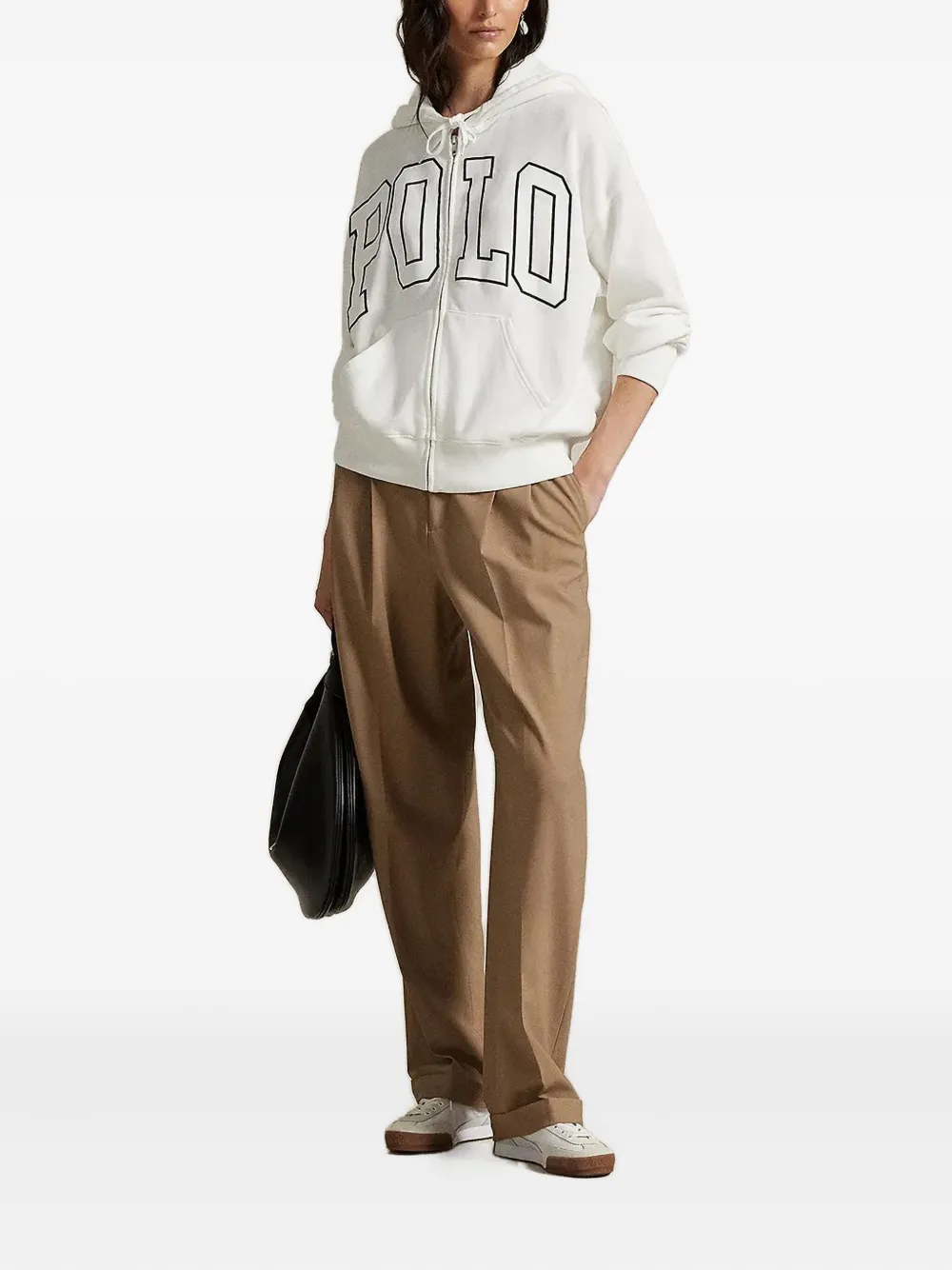 Polo Ralph Lauren Hoodie met logoprint en rits Wit