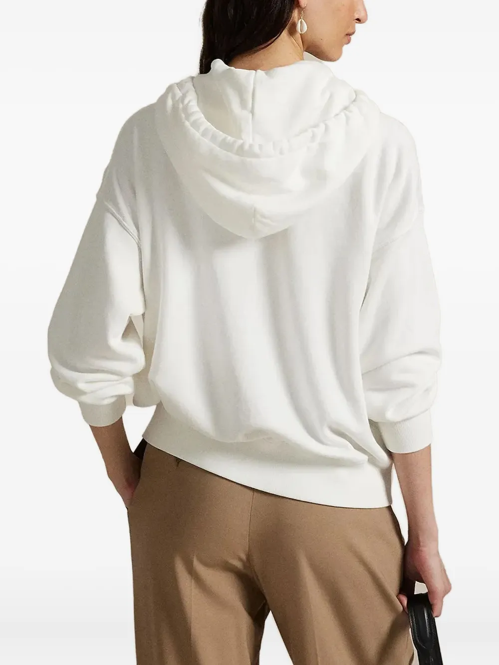 Polo Ralph Lauren Hoodie met logoprint en rits Wit