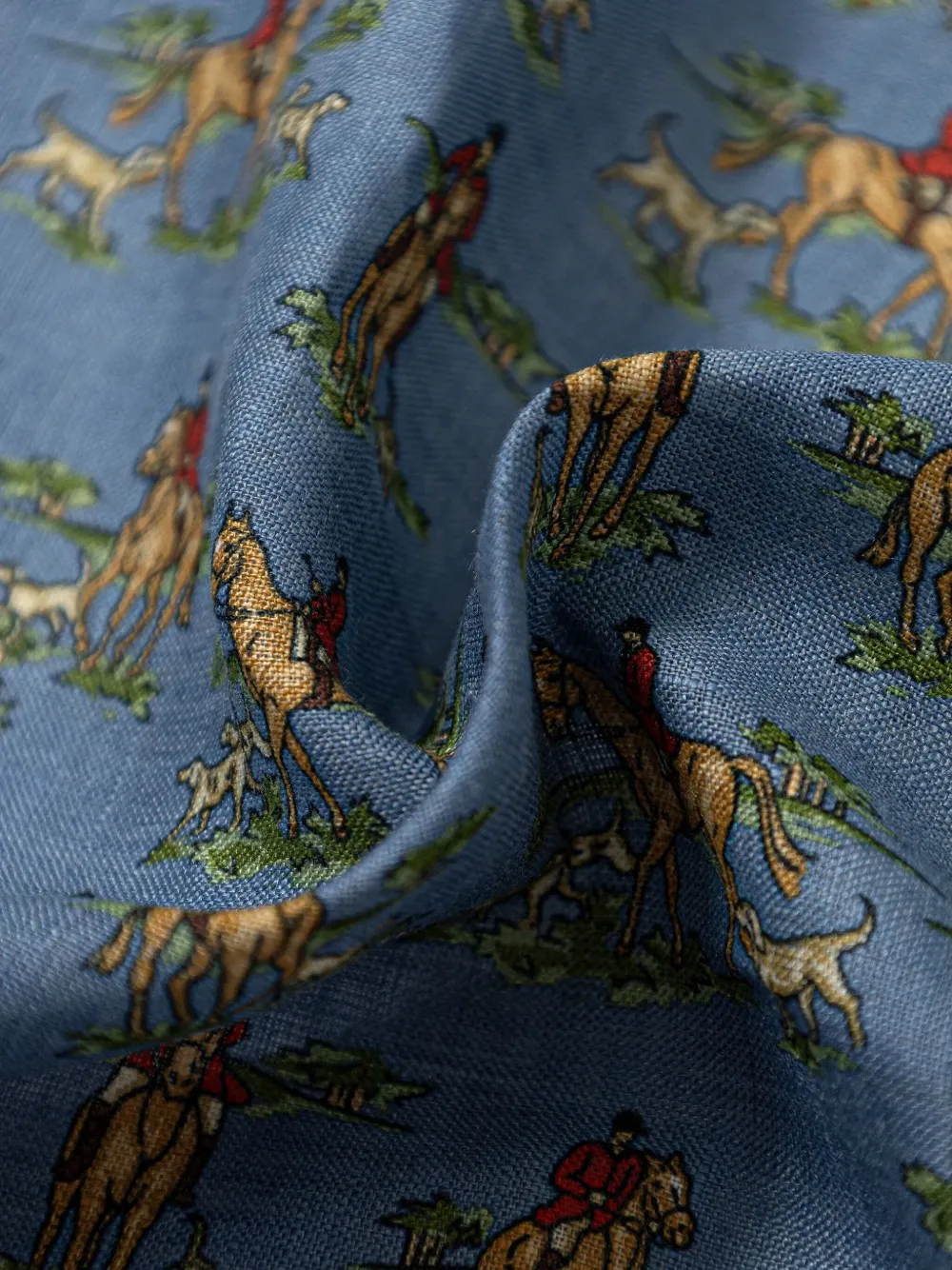 Polo Ralph Lauren Linnen bandana met ruiterprint Blauw