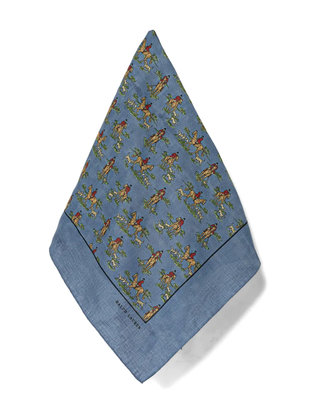 Polo Ralph Lauren equestrian-print linen bandana | Blue | Image 1