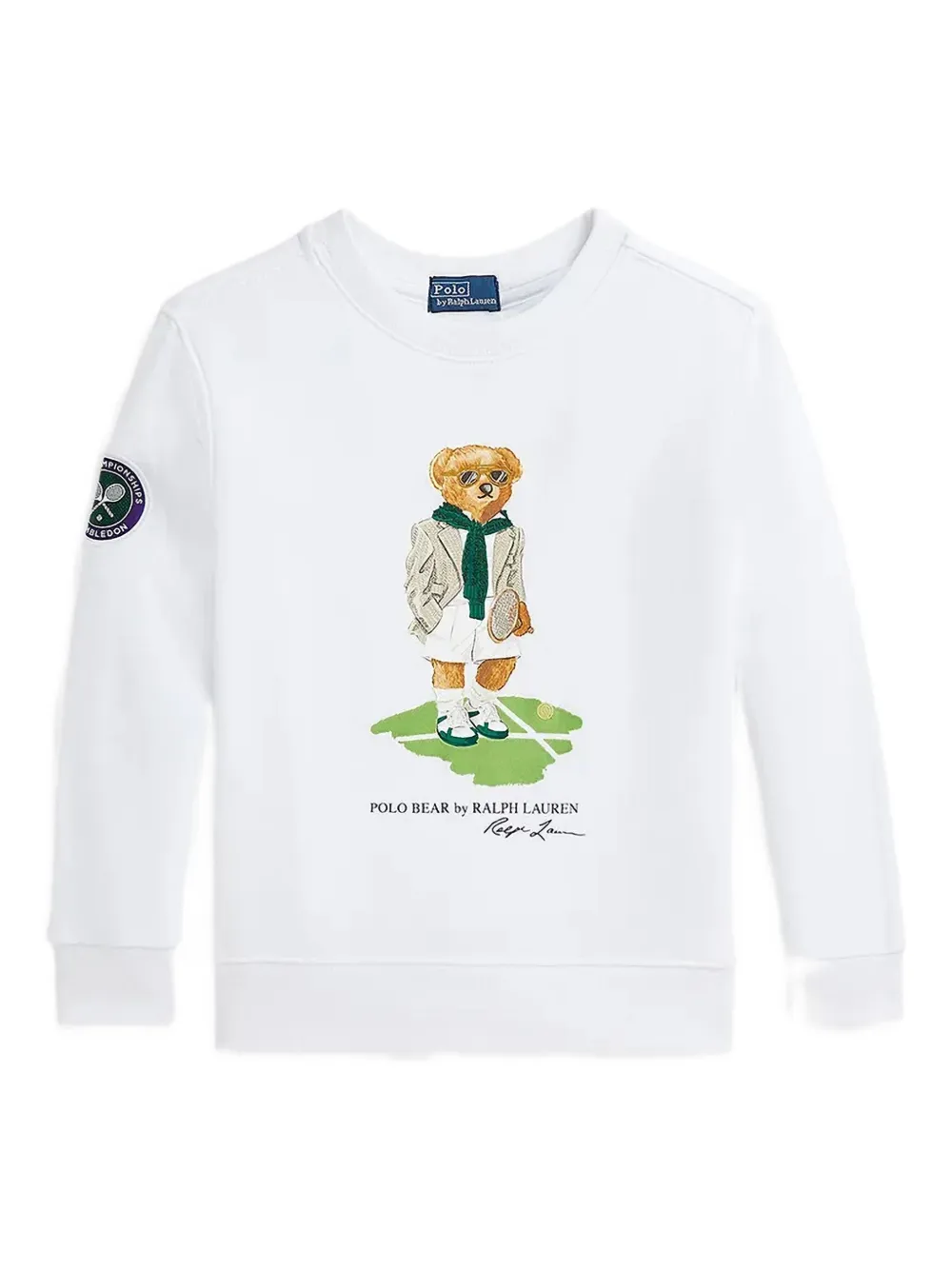 POLO RALPH LAUREN KIDS logo-patch sweatshirt | White | Image 1