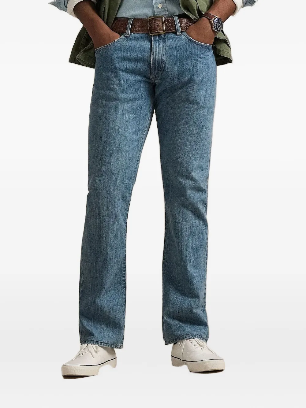 Polo Ralph Lauren logo-embroidered jeans Blauw