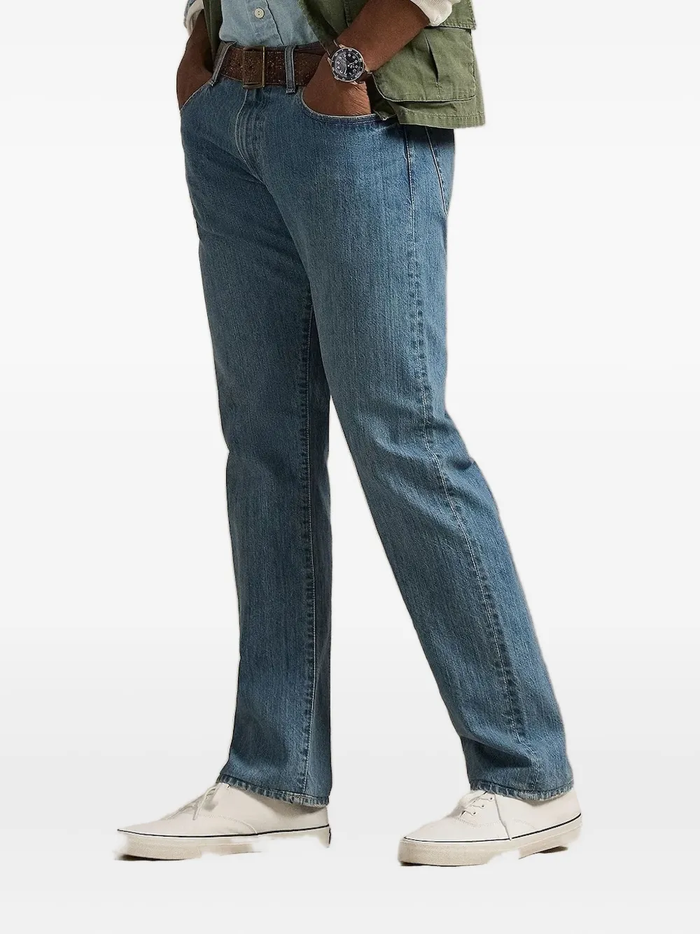 Polo Ralph Lauren logo-embroidered jeans Blauw