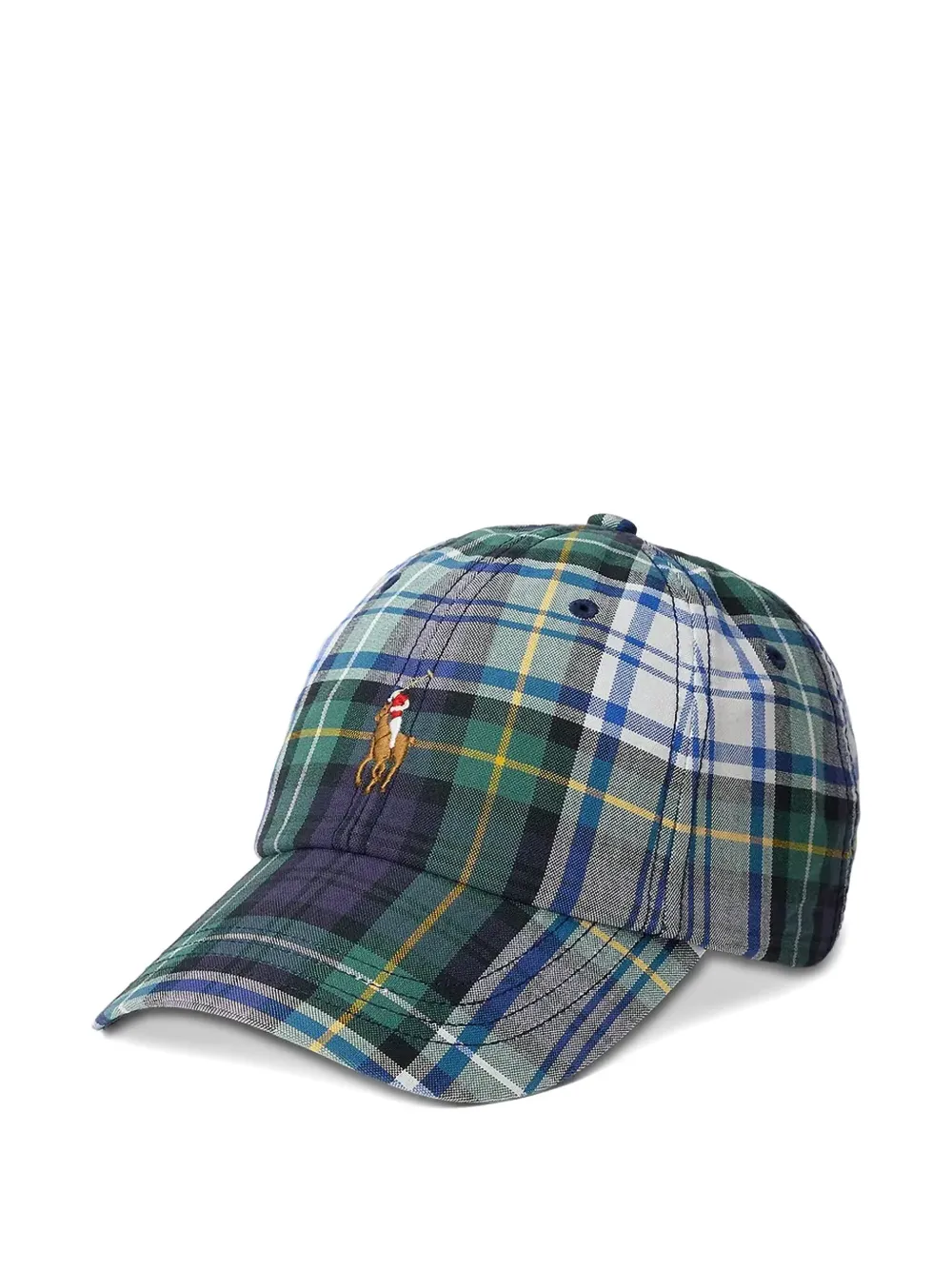 plaid-oxford baseball cap