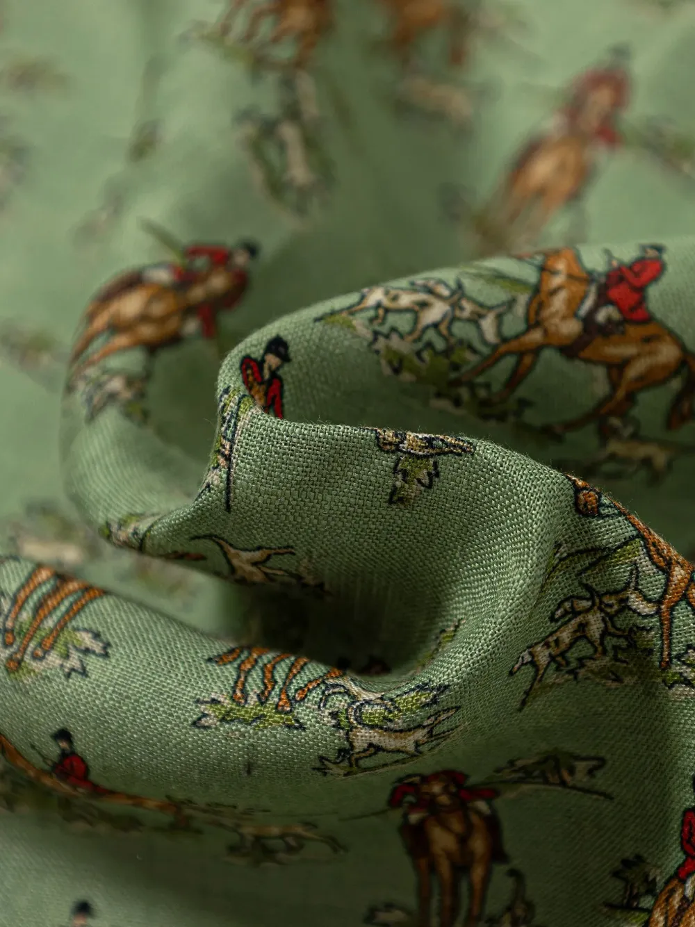 Polo Ralph Lauren Linnen bandana met ruiterprint Groen