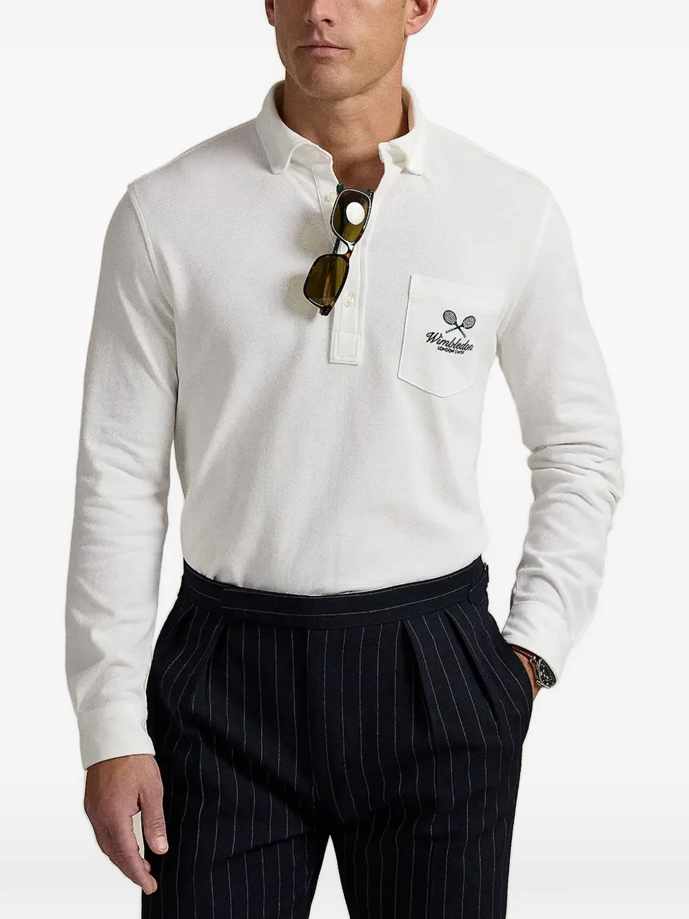 Polo Ralph Lauren x Wimbledon long-sleeved polo shirt - Bianco