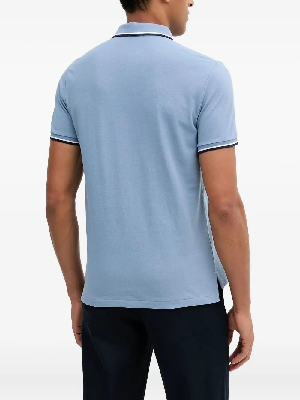 Polo Ralph Lauren Poloshirt met gestreepte kraag Blauw