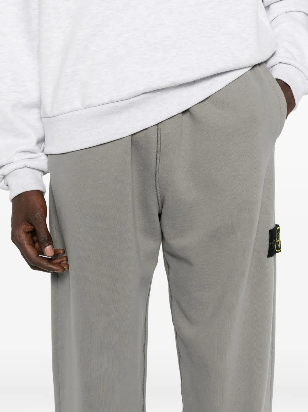 Stone Island Katoenen trainingsbroek Grijs
