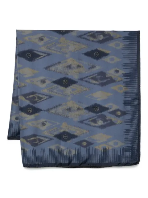 Giorgio Armani foulard en soie à motif ikat