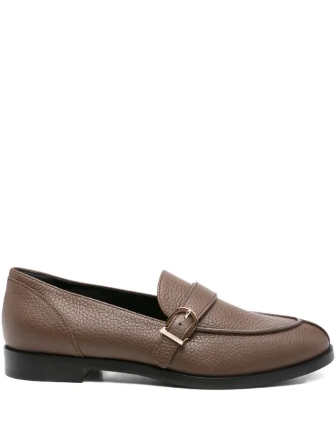 Giorgio Armani buckle-detail leather loafers