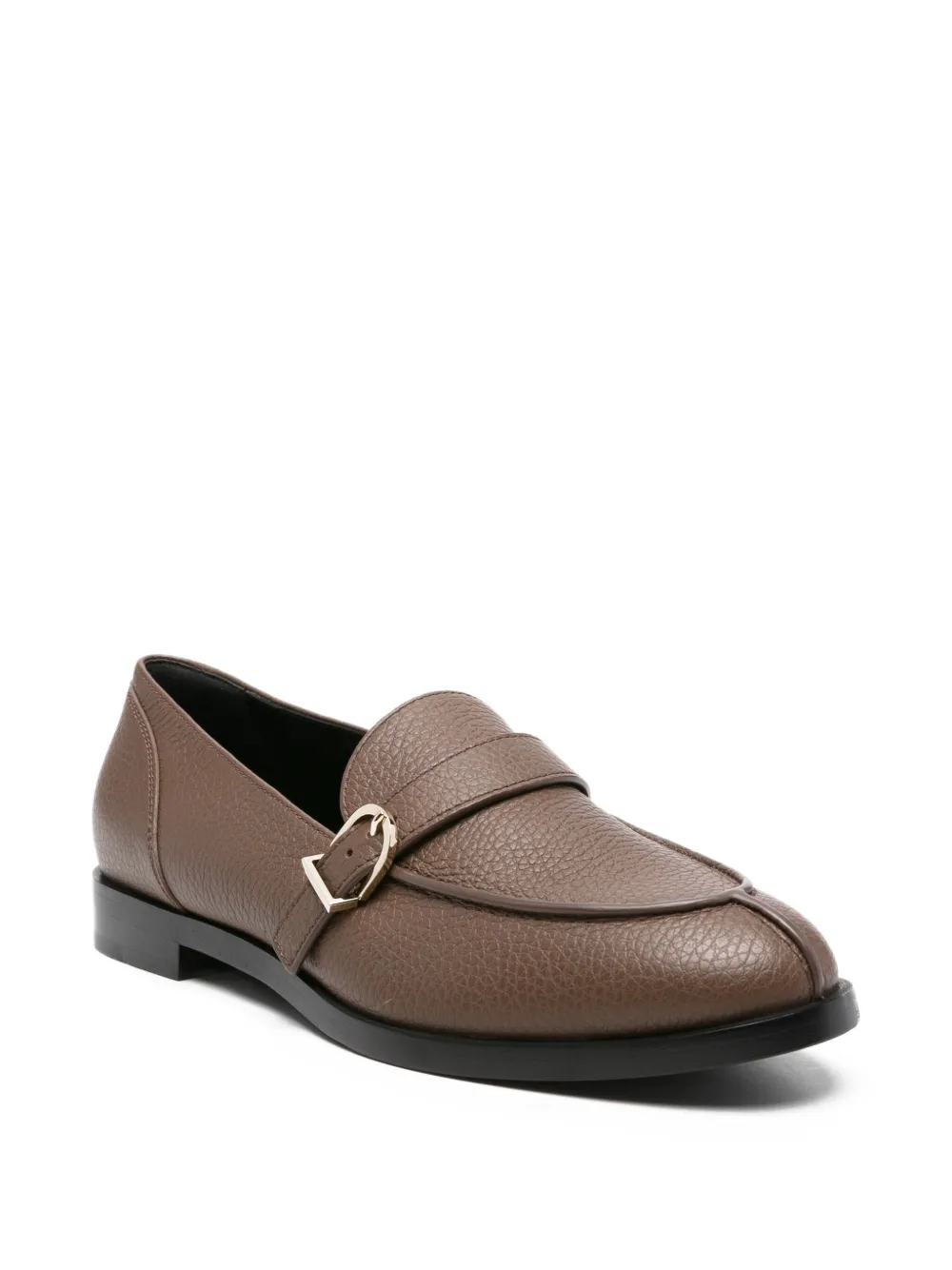 Giorgio Armani Leren loafers - Bruin