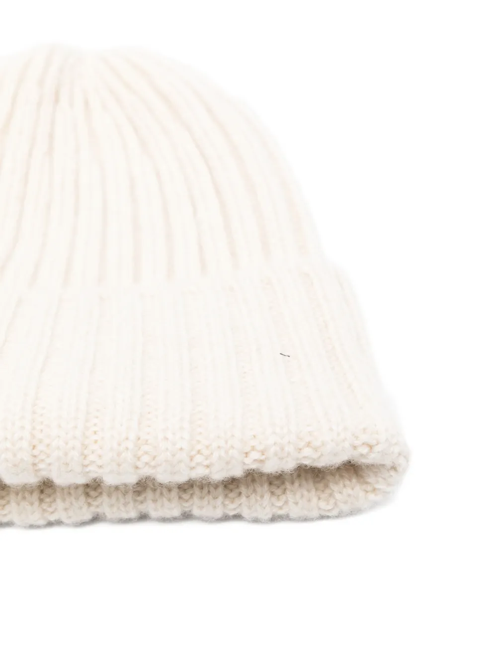 Fedeli Geribbelde kasjmier muts Beige