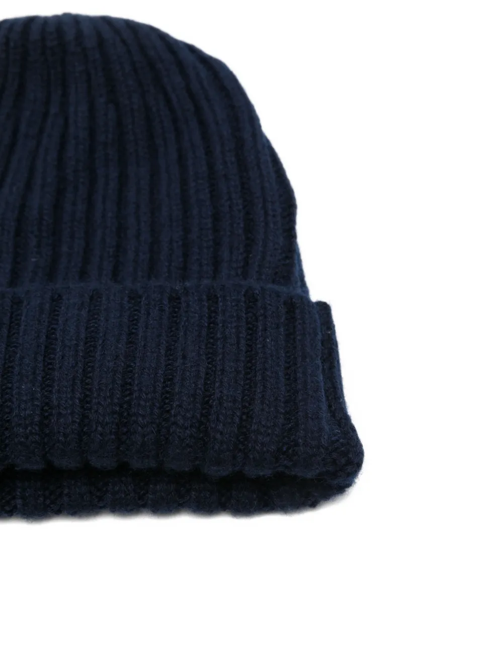 Fedeli Geribbelde kasjmier muts Blauw