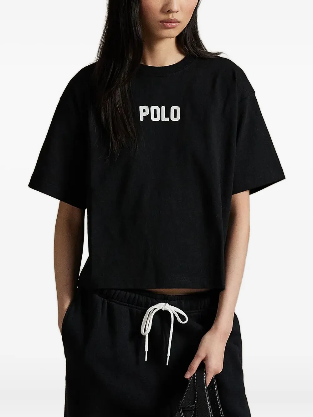 Polo Ralph Lauren T-shirt met logopatch Zwart