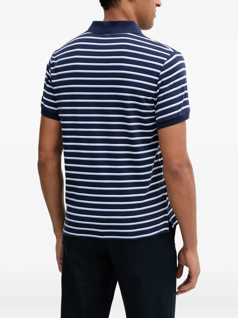 Polo Ralph Lauren striped logo-embroidery polo shirt - Blauw