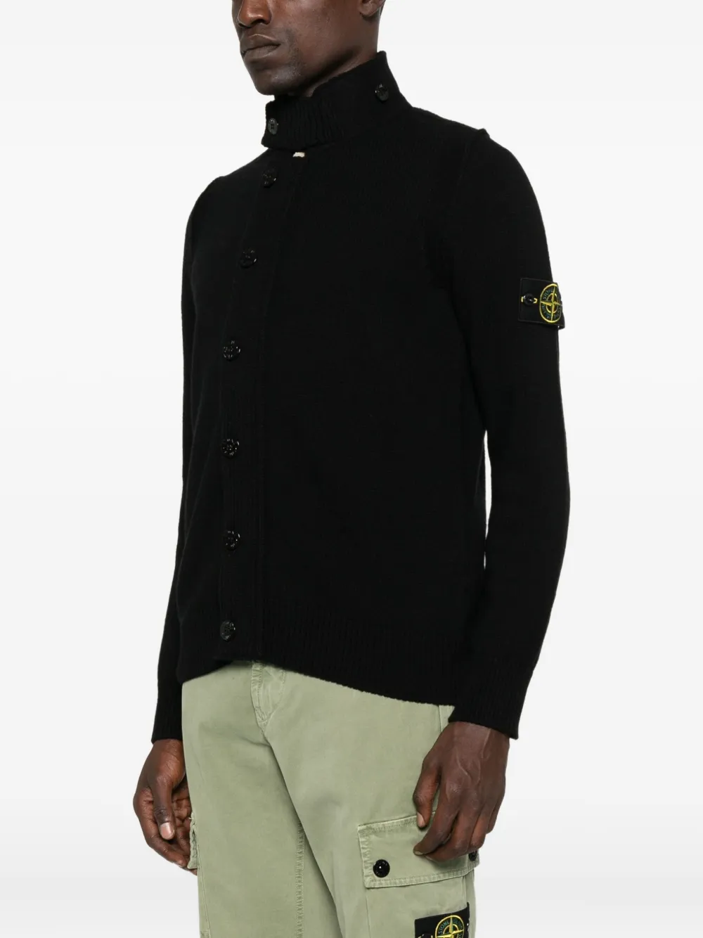 Stone Island Vest met knopen Zwart