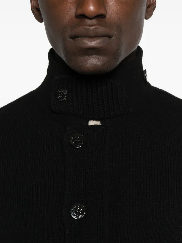Stone Island ハイネック カーディガン | ブラック | FARFETCH JP