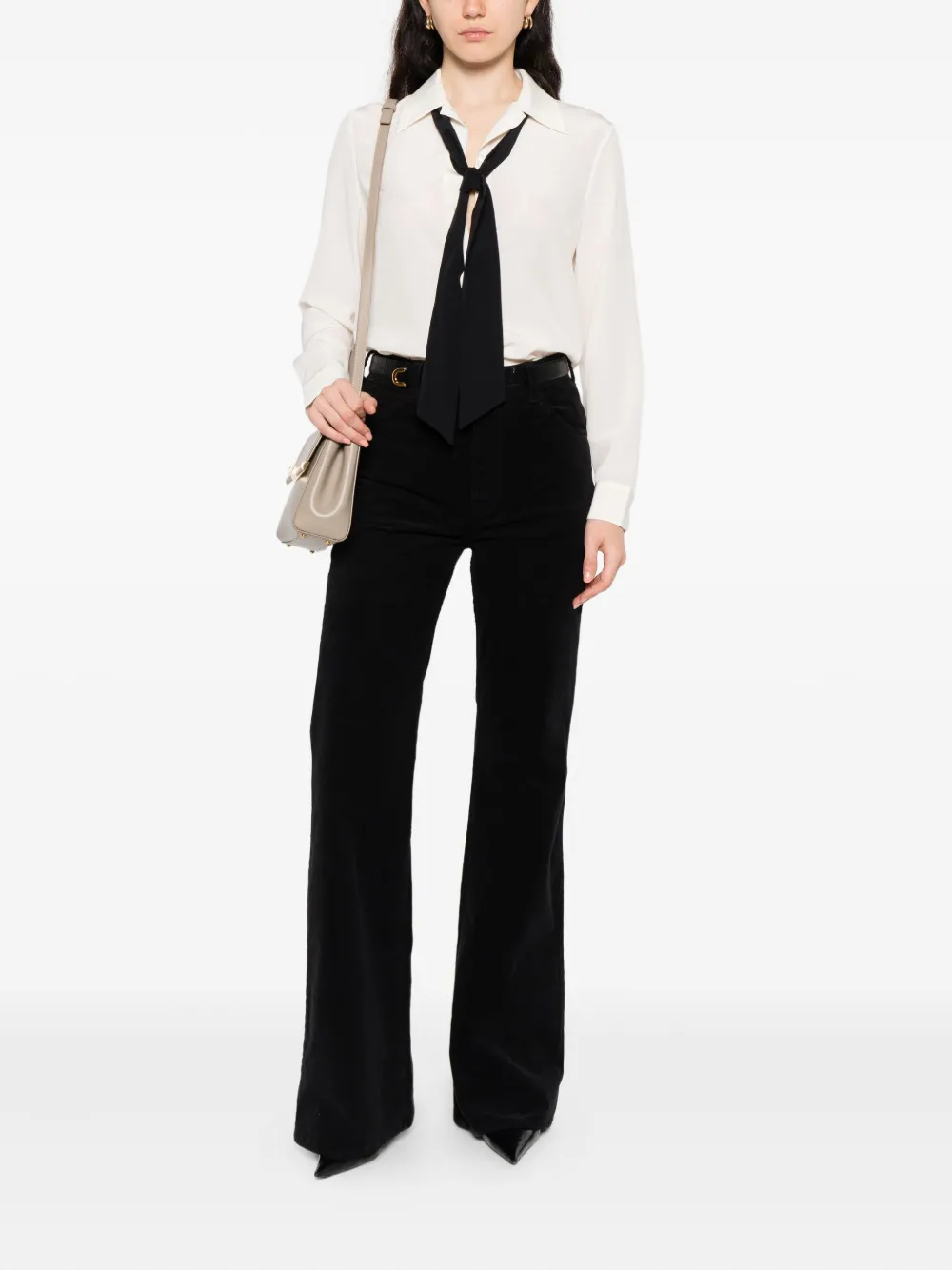 Nili Lotan bow-detail silk blouse - Beige