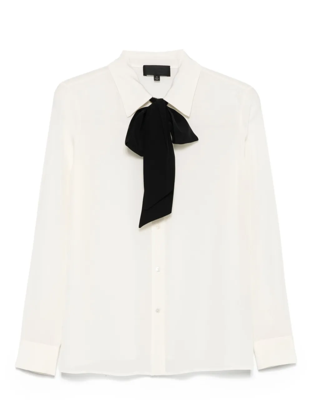 bow-detail silk blouse