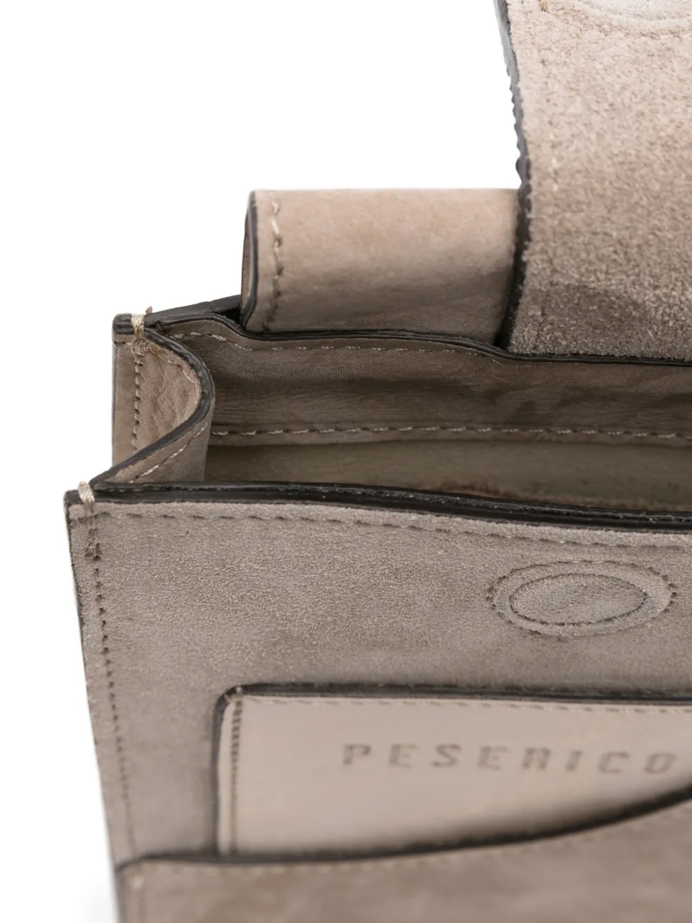 Peserico Suède kleine tas Grijs
