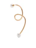 Cult Gaia pearl-embellished spiral earrings - Gold