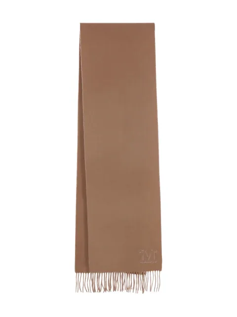 Max Mara monogram-embroidered cashmere scarf