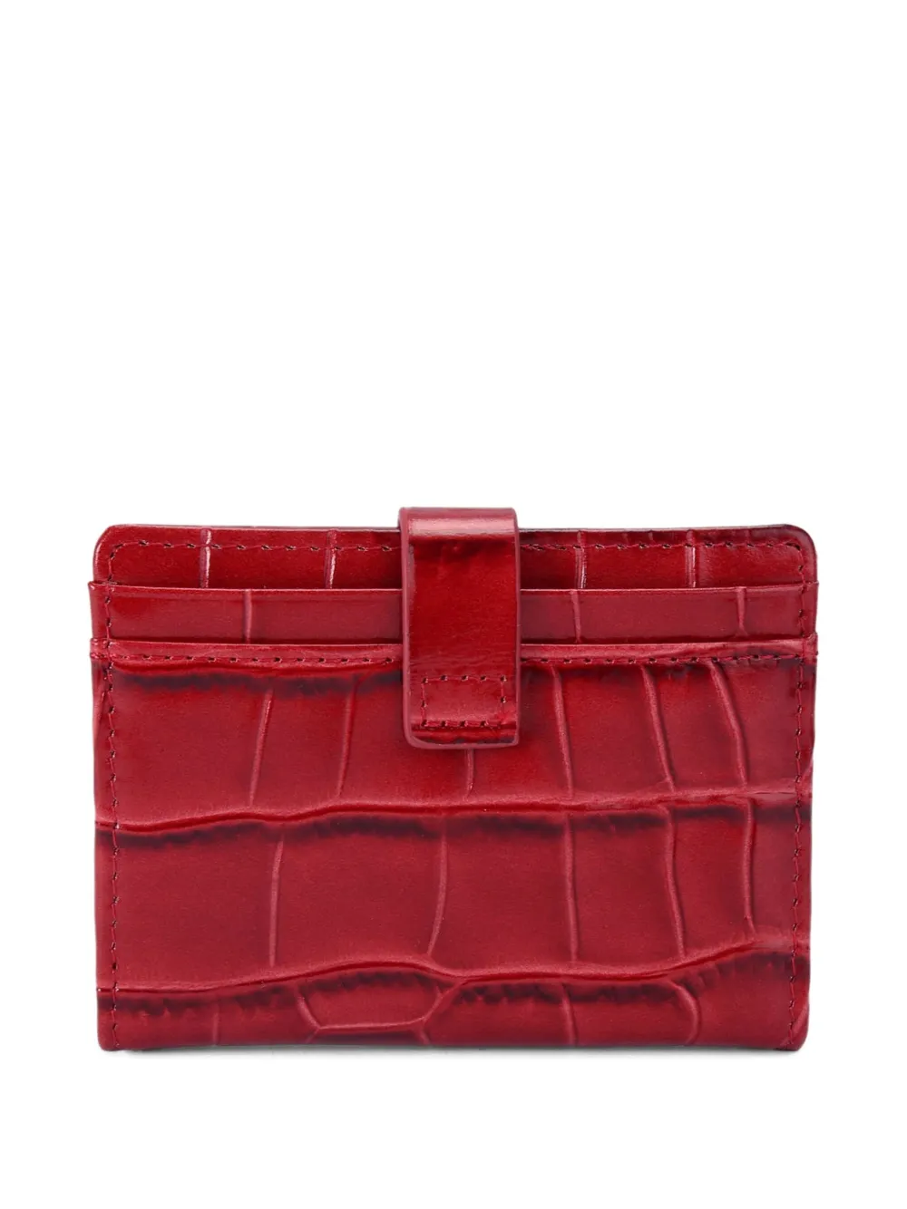 Kurt Geiger London Kensington croc-embossed eagle-head wallet Rood