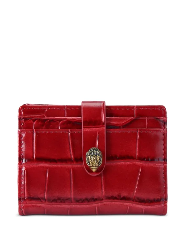 Kurt Geiger London Kensington croc-embossed eagle-head Wallet Red  FARFETCH IN