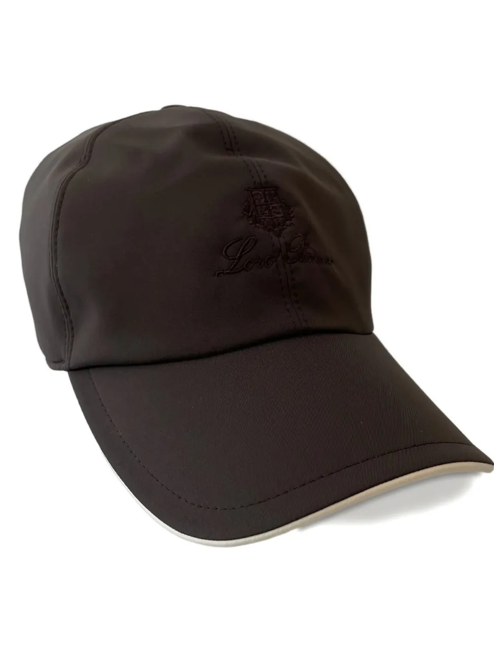 Loro Piana logo-embroidered contrast-trim cap Bruin