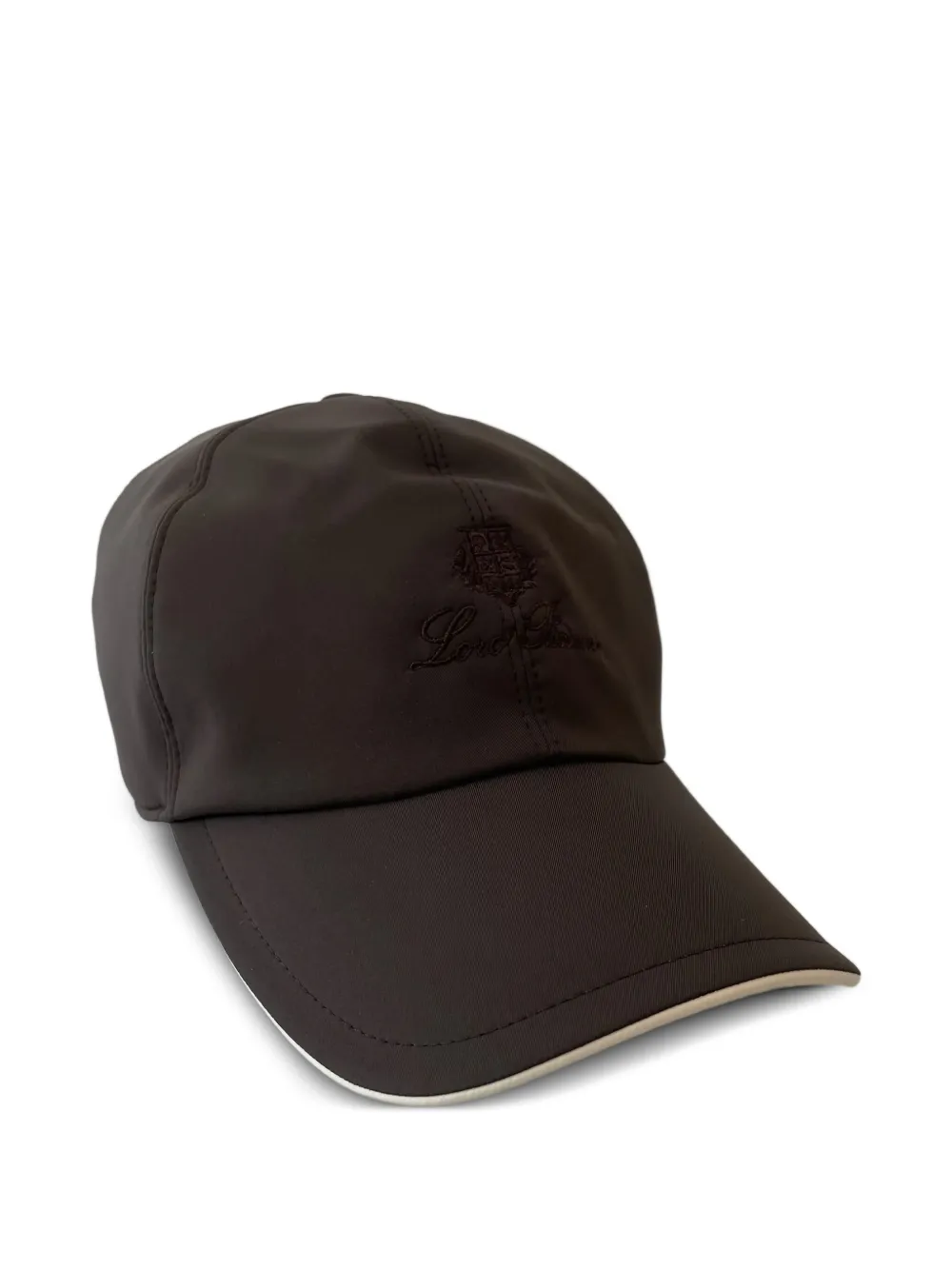 Loro Piana logo-embroidered contrast-trim cap - ブラウン Loro Piana logo-embroidered contrast-trim cap - ブラウン