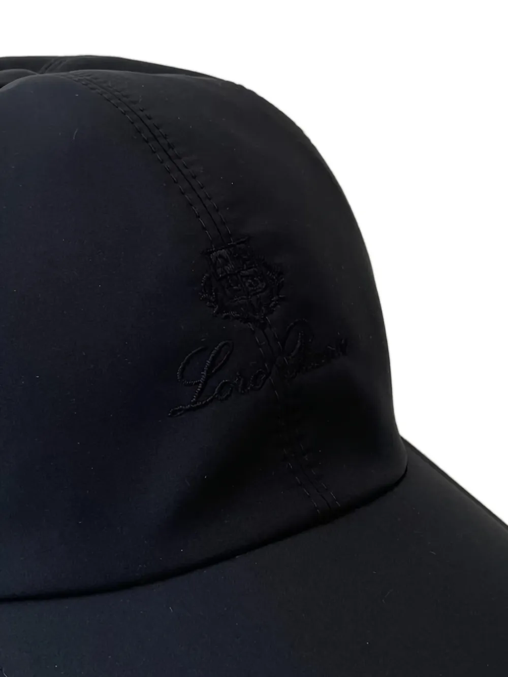 Loro Piana Honkbalpet met geborduurd logo - Blauw
