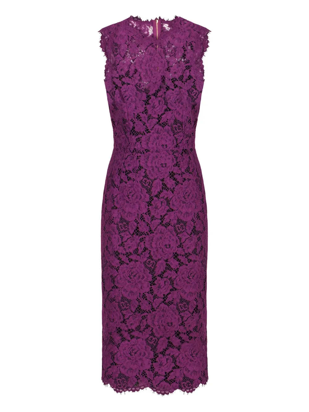Dolce & Gabbana floral-lace dress Paars
