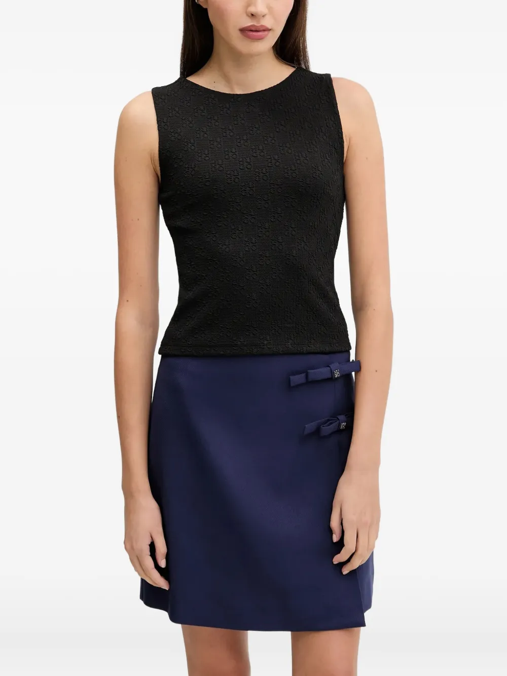monogram-jacquard tank top