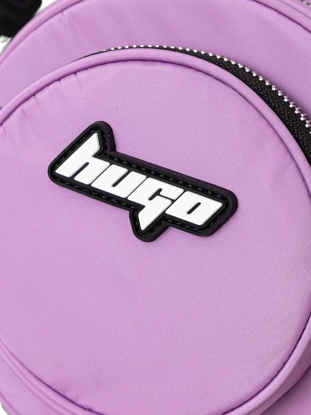 HUGO Crossbodytas met logoplakkaat Paars