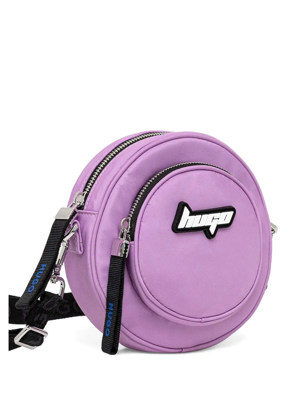 HUGO Crossbodytas met logoplakkaat Paars