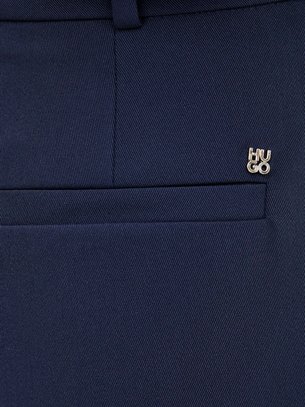 Hugo Boss Pleated Wide-leg Trousers In Blue