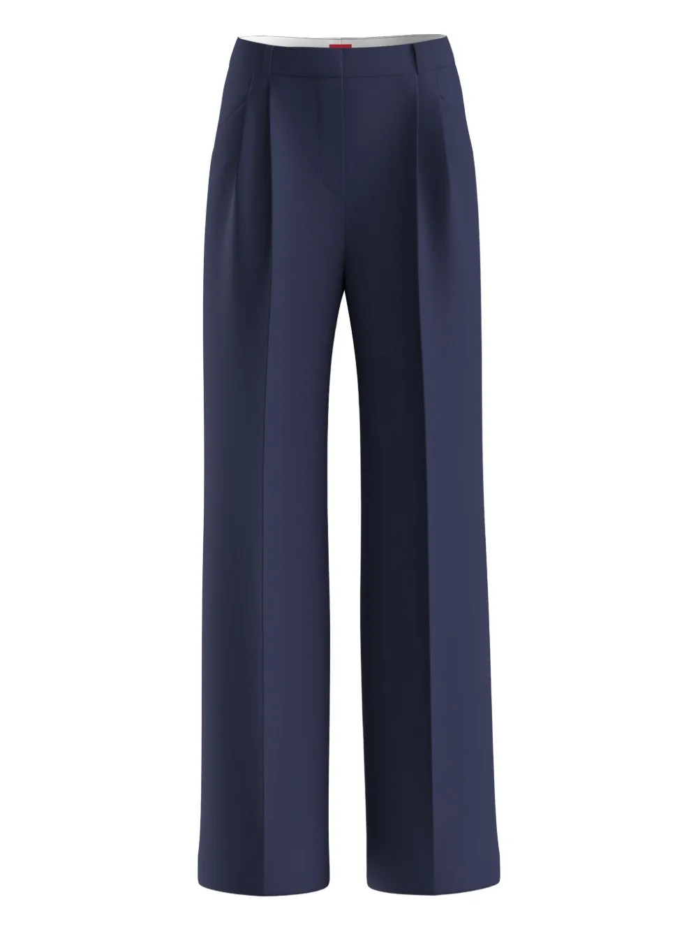 HUGO Plooibroek met wijde pijpen Blauw