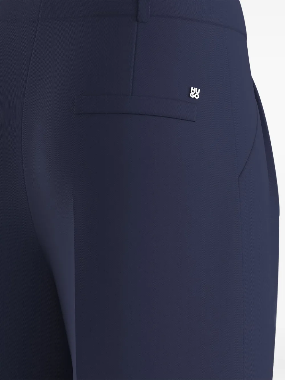 HUGO Plooibroek met wijde pijpen Blauw