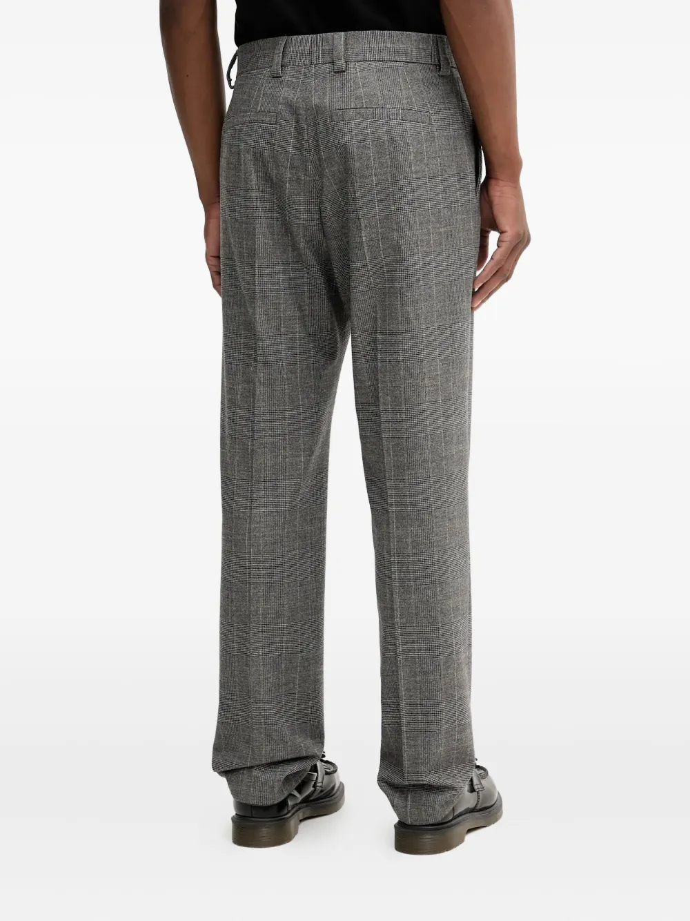 HUGO Geruite pantalon Grijs