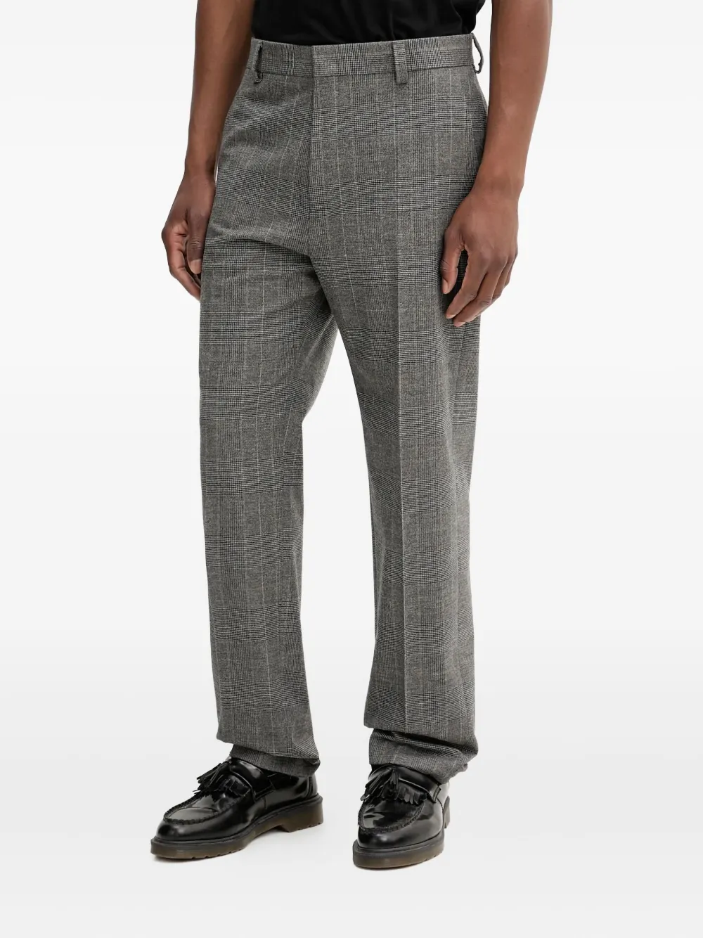 HUGO Geruite pantalon Grijs