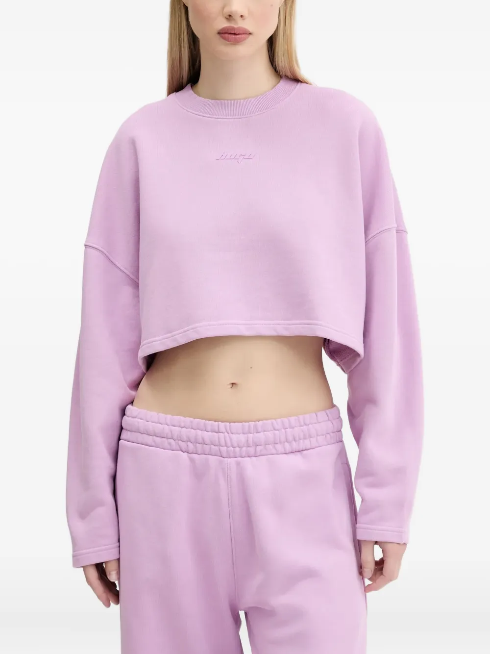 logo-detail cropped sweatshirt