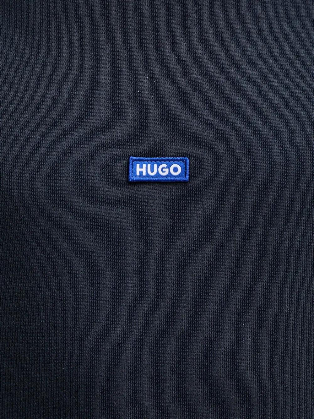 HUGO Hoodie met logopatch Blauw